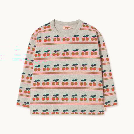 tiny cottons / CHERRY PATTERN RIB TEE (AW25-219) 2y~6y
