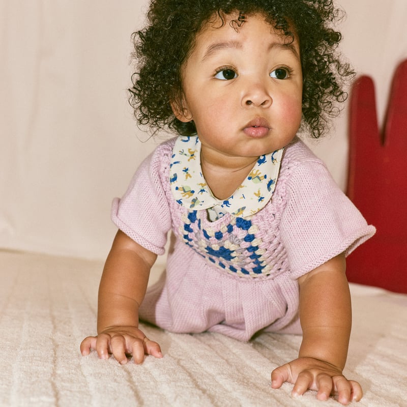 Misha&Puff / Baby Petit Collar Onesie - Marzipa