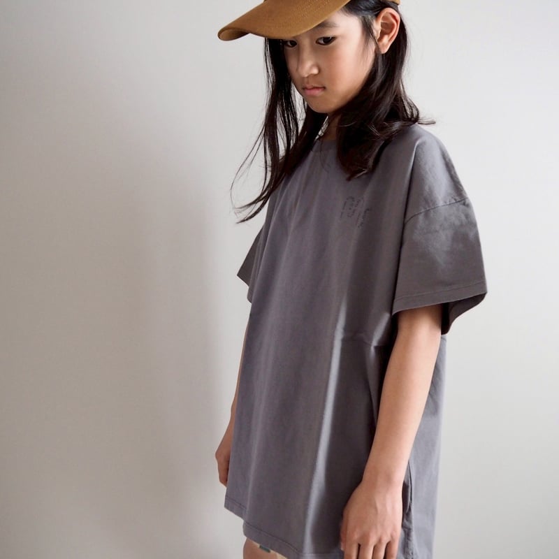 トップス main story Waffle Tee Plum Kitten 2y main story / Oversized Tee - Plum Kitten | calm