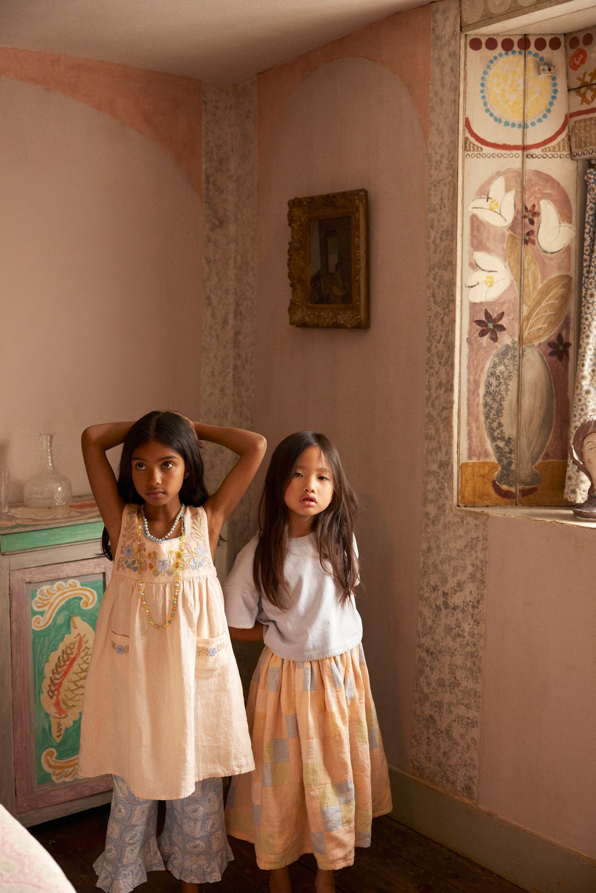 t*様 TABITHA PATCHWORK DRESS 2-3y apolina Apolina / Tabitha Dress - Blush | calme closet