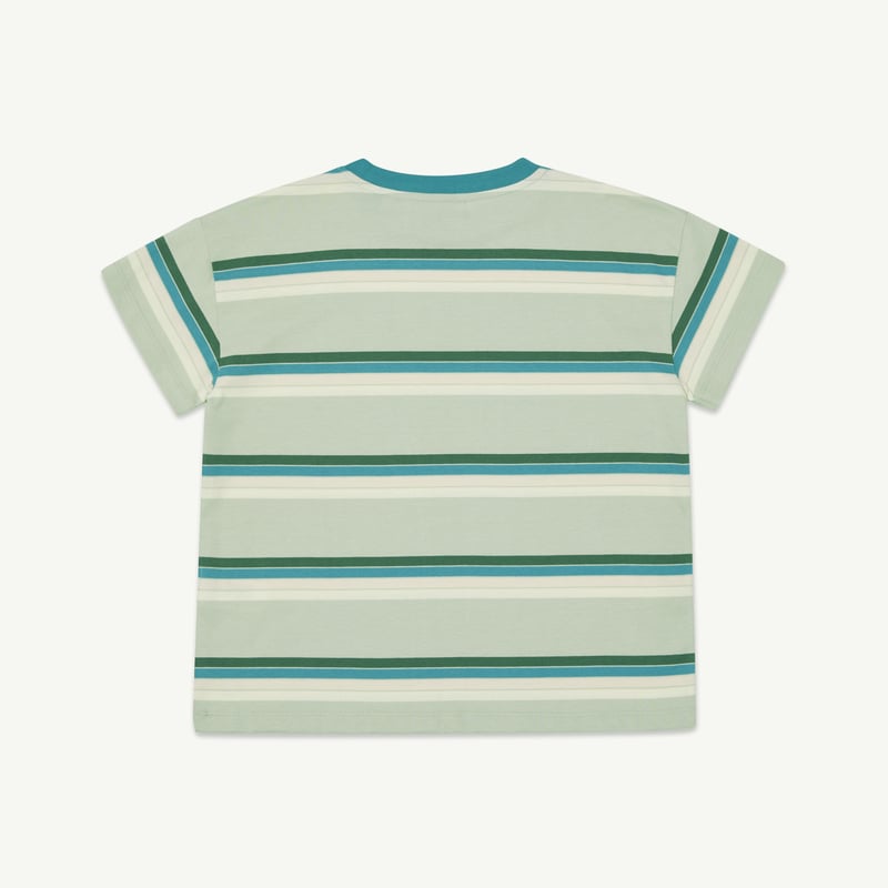 main story / Loose Tee - Green Tint Stripe | ca