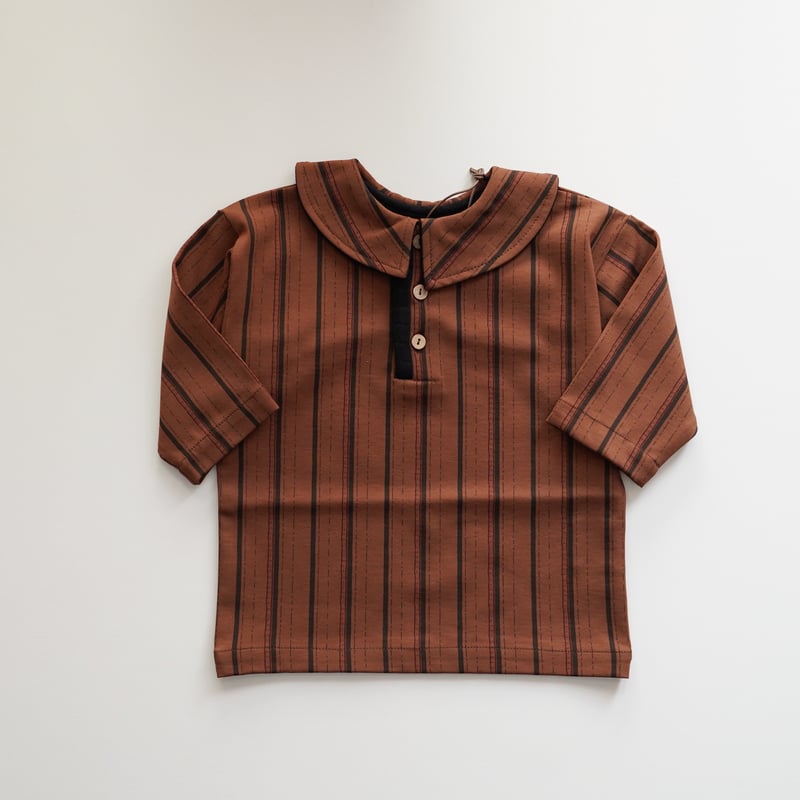18-24m HELLOLUPOサロペ ☆HELLO LUPO / Marlo Top - Stripy brown - 2 | ca