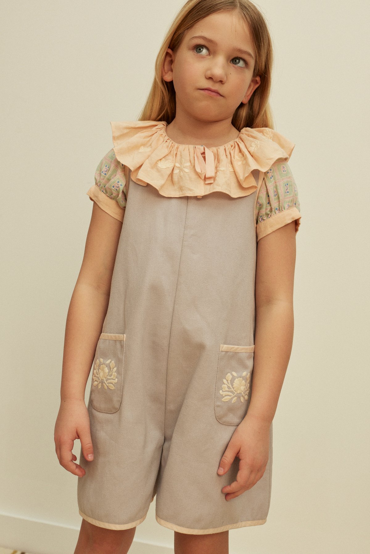 Apolina / Vada Apron Playsuit - Lilac-grey | ca