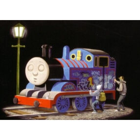 Banksy オフィシャル 機関車トーマス ポストカード fit=scale-down,w=1200