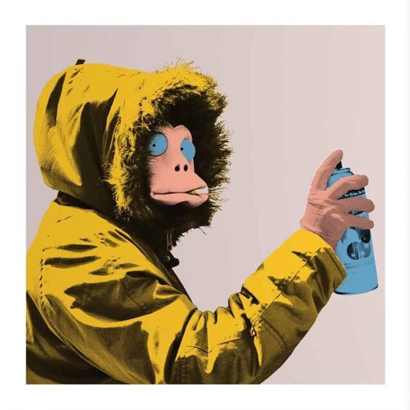 Banksy バンクシー MONKEY MASK SESSION TAG AP James Pfaff「Banksy, Icon, Monkey Mask Session,