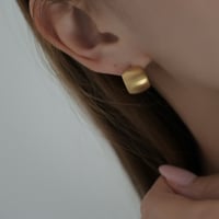 ステンレス マットスクエアピアス