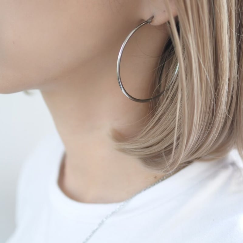 ステンレス5cmフープピアス | LAROIS ステンレス5cmフープピアス | LAROIS