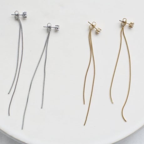 ステンレス2wayバックチェーンピアス