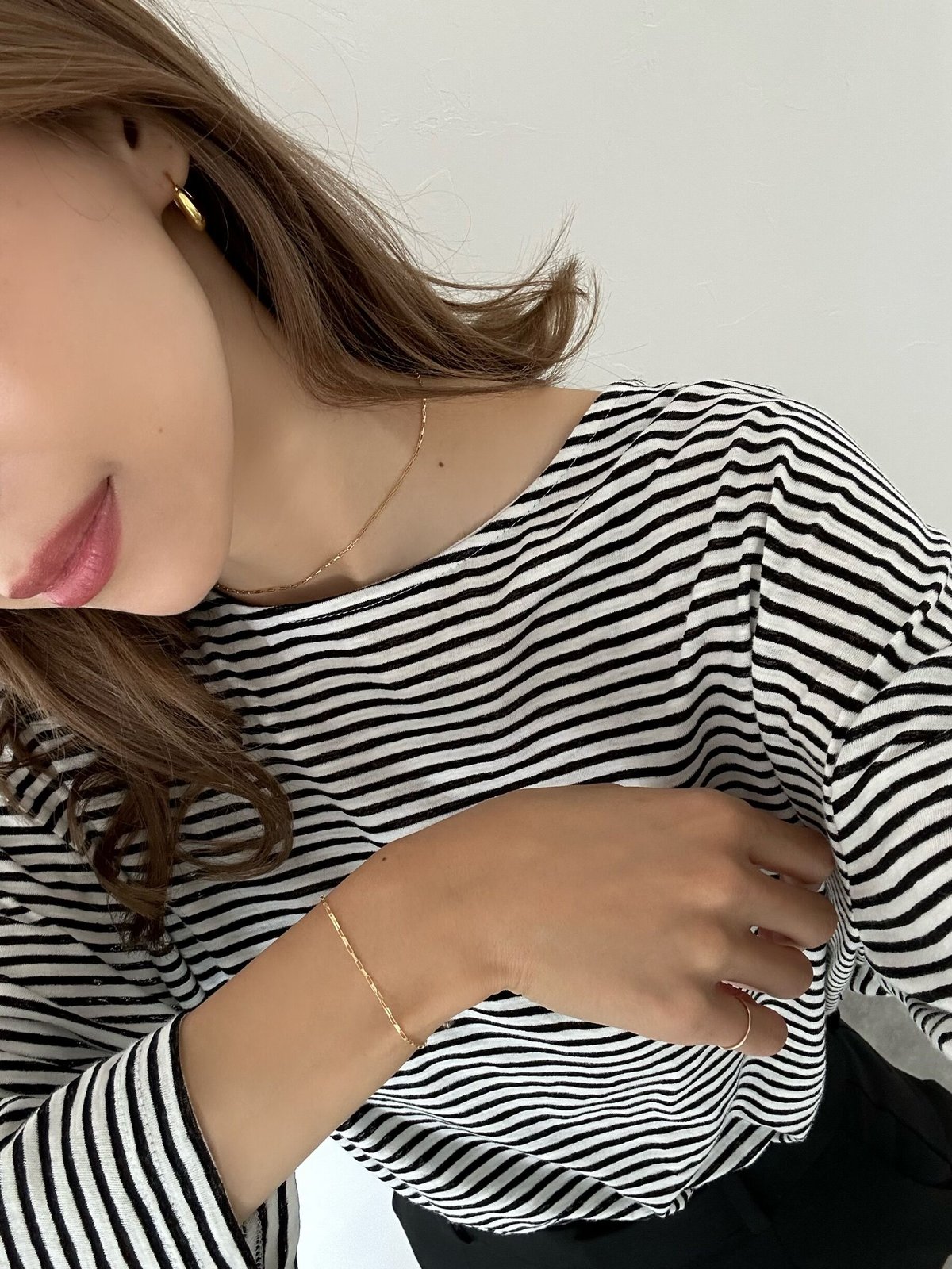 14kgfスライドボールボックスチェーンブレスレット | LAROIS