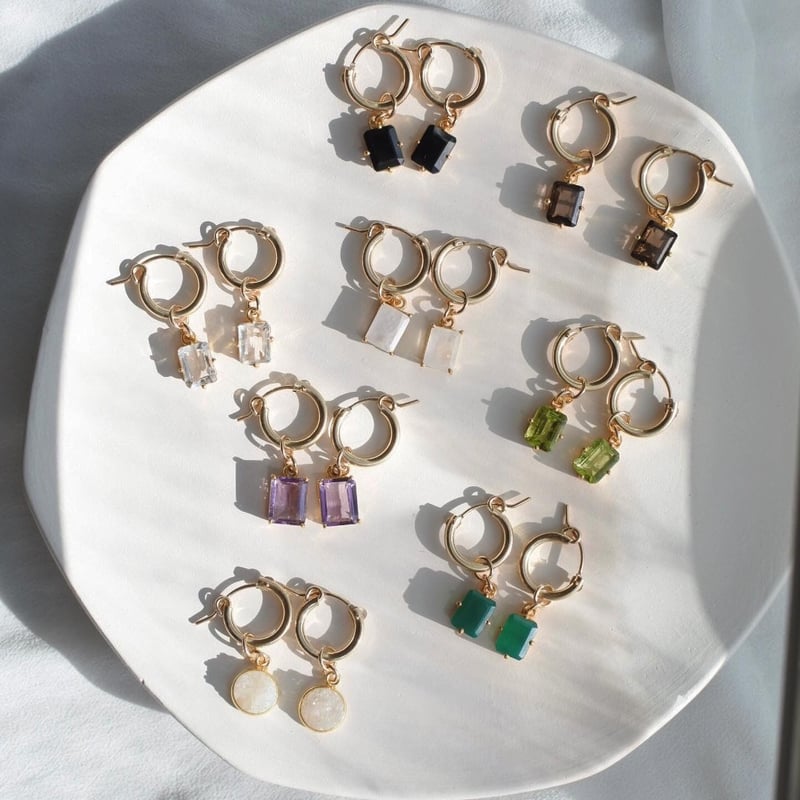 天然石☆超大粒アゲートドゥルージーのピアス14kgf 天然石☆超大粒アゲートドゥルージーのピアス14kgf ドゥルージー