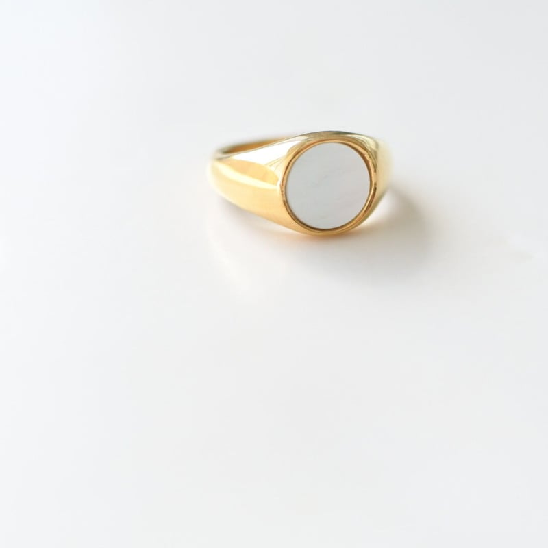 ゴールド　シェル　シェル　リング　指輪　11号 ステンレスシェルリング | LAROIS