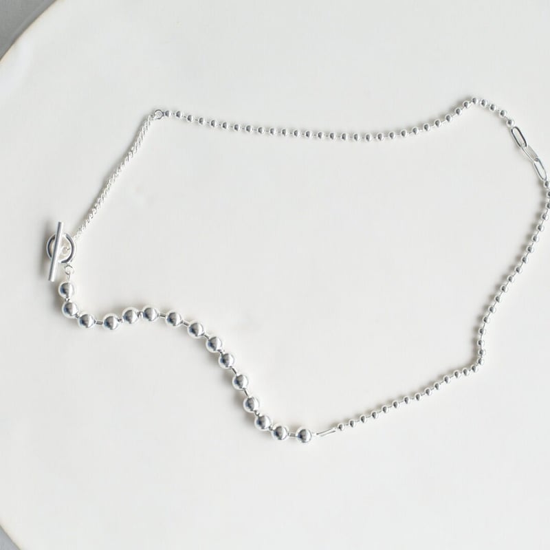 Silver 925 Italy ボールチェーン 24g ネックレス silver925マンテルボールチェーンネックレス | LAROIS