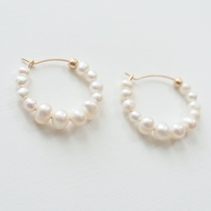 淡水パールフープピアス | LAROIS
