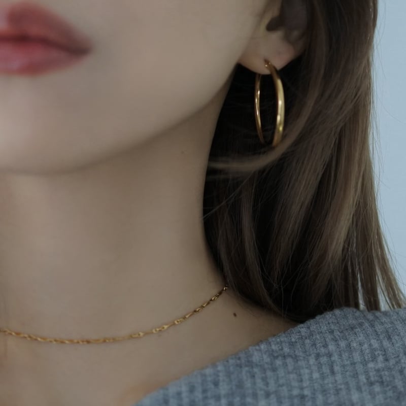 ステンレス3cmフープピアス | LAROIS