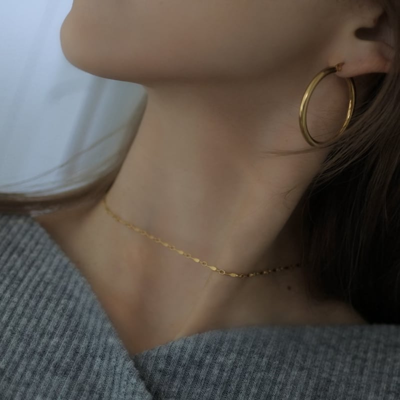 ステンレス3cmフープピアス | LAROIS