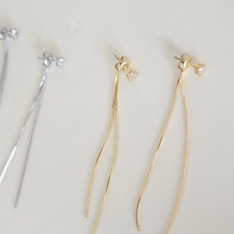 ステンレス2wayバックチェーンピアス