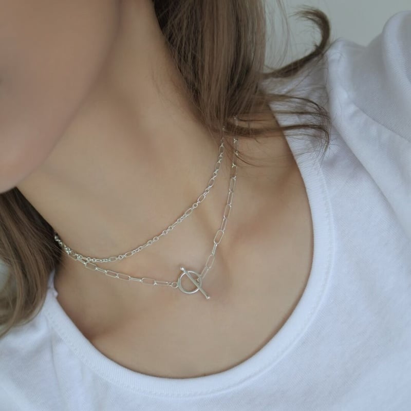 silver925チェーンマンテル2連チョーカーネックレス | LAROIS