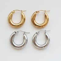 ステンレス太フープピアス  Lサイズ