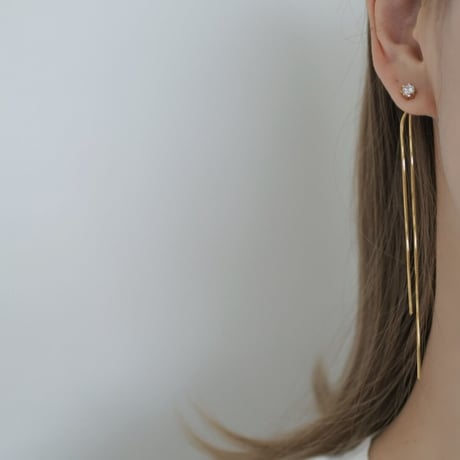 ステンレス2wayバックチェーンピアス