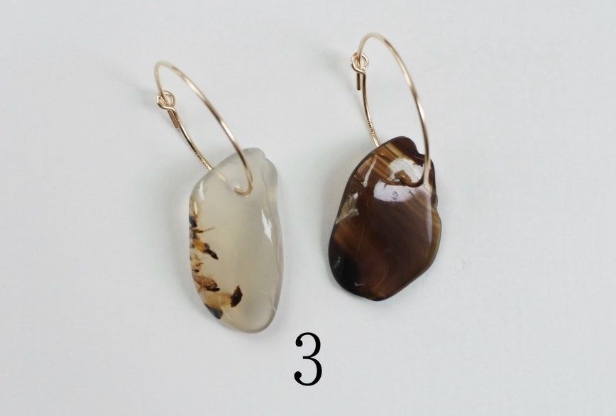 一点物モンタナアゲートピアス() | LAROIS