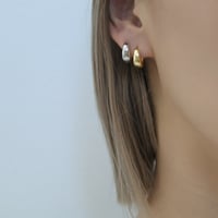 silver925 ワンタッチミニフープピアス