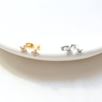 ステンレス 4枚花ピアス (ミニ)