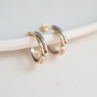 ステンレス トリニティフープピアス