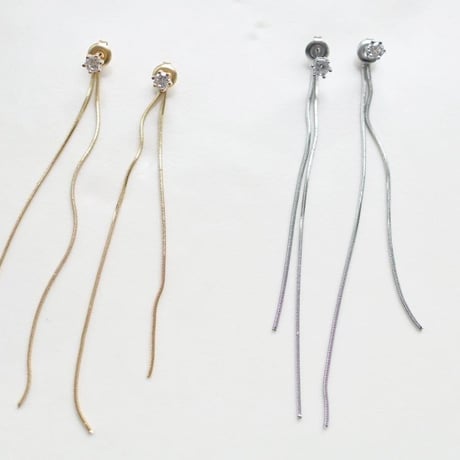 ステンレス2wayバックチェーンピアス