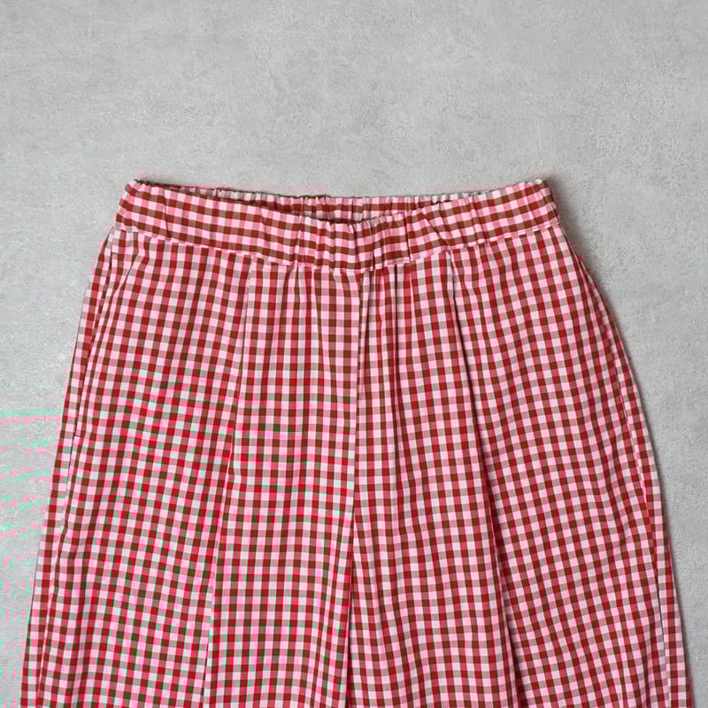 newギンガムチェックタックパンツ | atelier emau