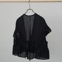 atelier emau アトリエエマウ　サイドリボンギャザーベストblack fit=scale-down,w=1200