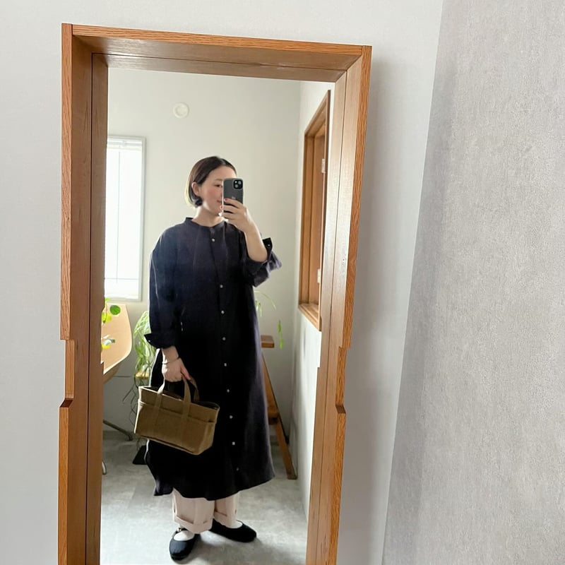 スタンドカラーシャツワンピース | atelier emau