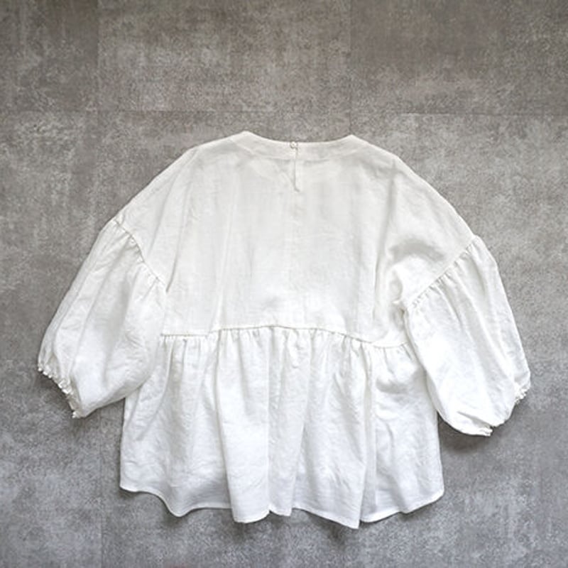 リネンギャザーブラウス | atelier emau リネンギャザーブラウス | atelier emau