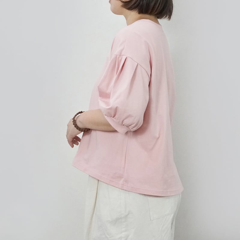 パフスリーブ5分袖Tシャツ | atelier emau