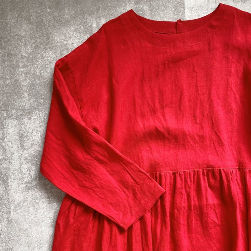 アトリエエマウ atelier emau ウエストギャザーワンピース atelier emau｜ウエストギャザーワンピース - atelier emau