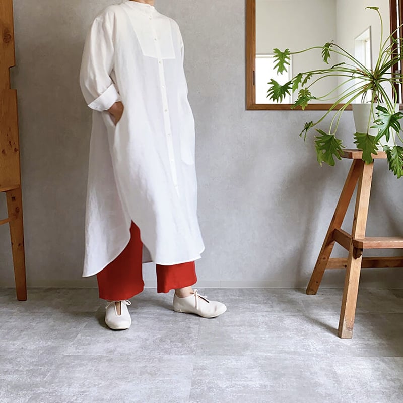 スタンドカラーシャツワンピース | atelier emau