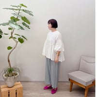 美品atelier emau アトリエエマウ　サイドリボンギャザーベスト　黒 サイドリボンギャザーベスト | atelier emau