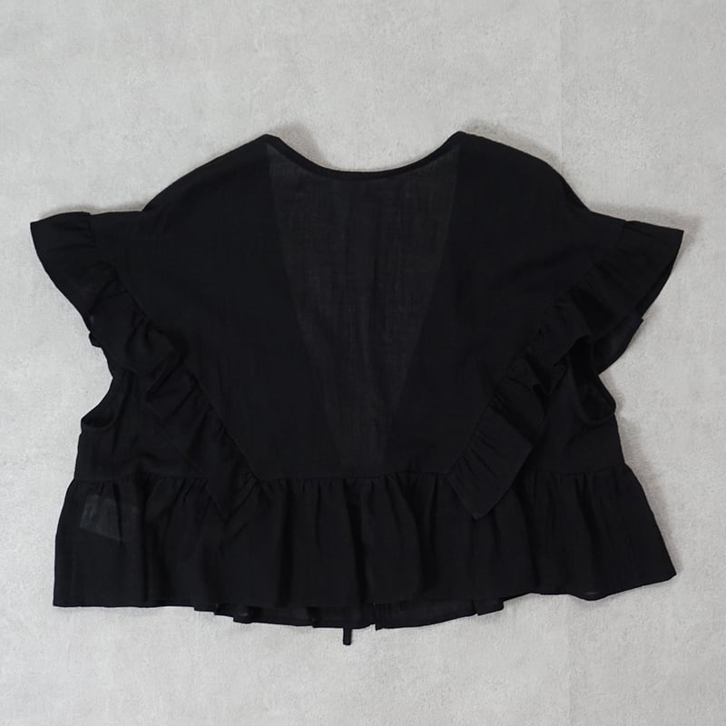 atelier emau アトリエエマウ クリオネフリルベスト ホワイト クリオネフリルベスト | atelier emau