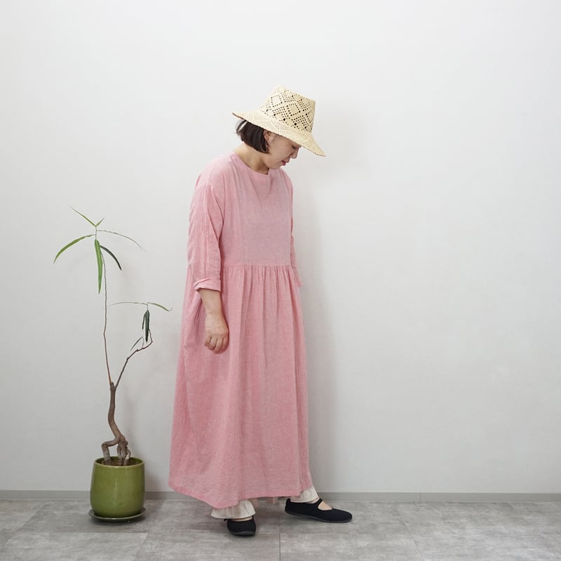 アトリエエマウ atelier emau ウエストギャザーワンピース ウエストギャザーワンピース | atelier emau