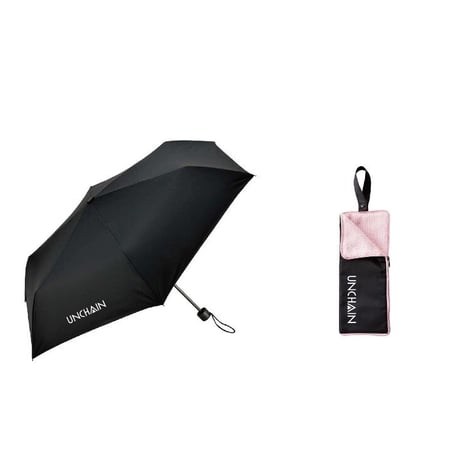 【UNCHAIN】NEW LOGO   晴雨兼用折りたたみ傘＆マルチ傘カバー（ピンク）セット