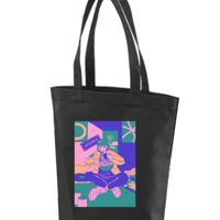 【UNCHAIN】完全受注生産 EAT THE MUSIC A4サイズトート（ブラック）