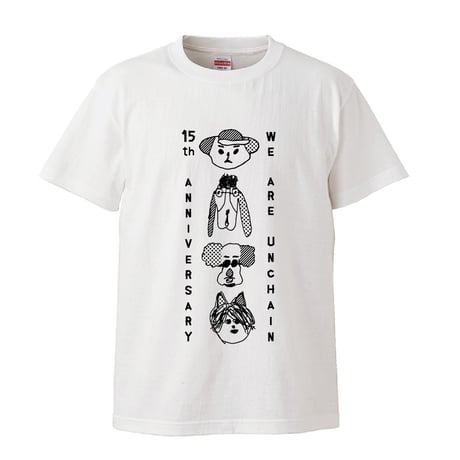 【UNCHAIN】15th Anniversary もしもメンバーが犬だったらTシャツ