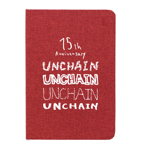 【UNCHAIN】15th Anniversary Note Book  /  レッド・ブルー・ブラック