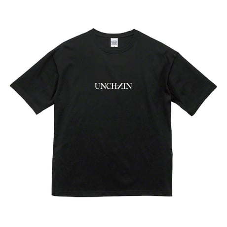 【UNCHAIN】ビッグシルエットロゴTシャツ（ブラック）
