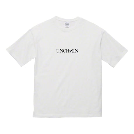 【UNCHAIN】ビッグシルエットロゴTシャツ（ ホワイト）