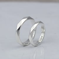 SILVER925製 ダイヤカットリング／1本