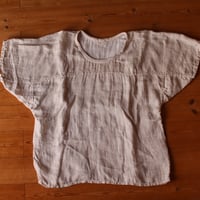 もじり袖Tシャツ25｜近江麻ダブルガーゼ／染めなし｜F