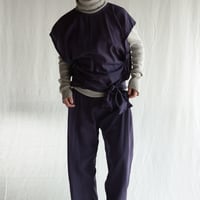 タックパンツ２５｜再生繊維／化学染・むらさき｜F