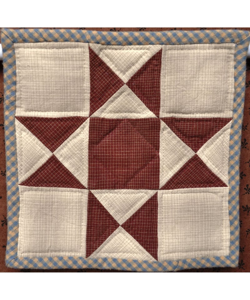 パッチワークキルト タペストリー スター&スクエア