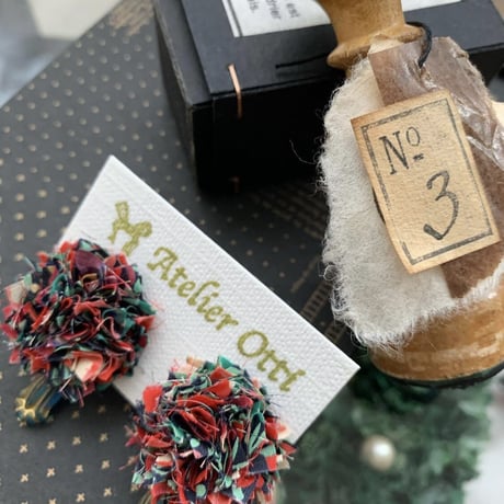 半エコたまクリスマス　ピアス/イヤリング