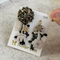 エコたまコサージュイヤーアクセサリー　グリーン